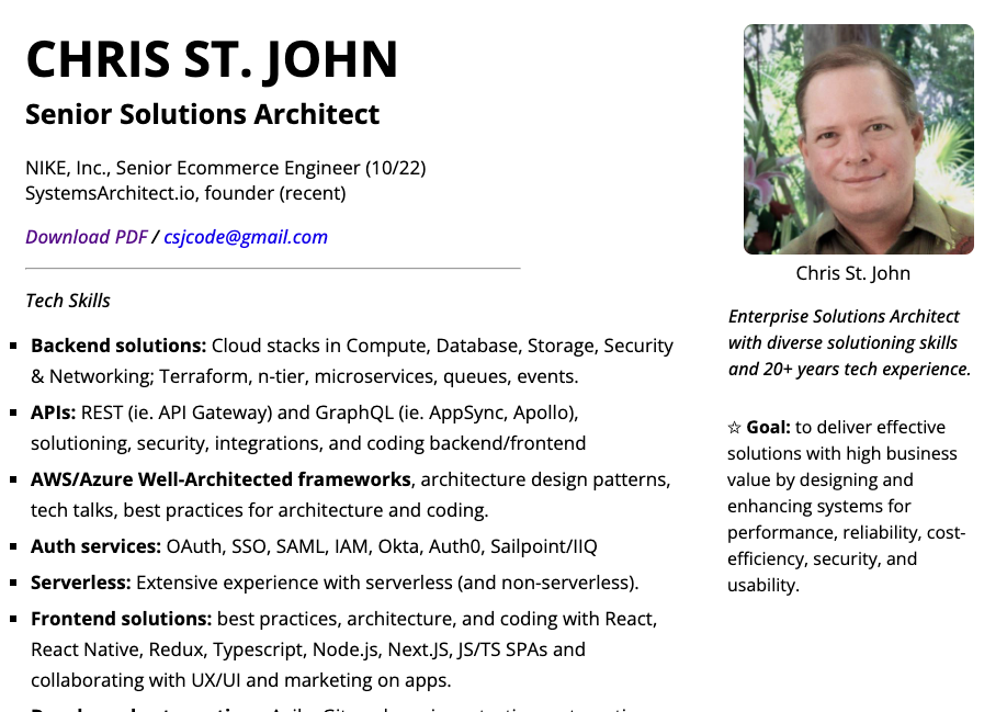Chris St. John, SystemsArchitect.io